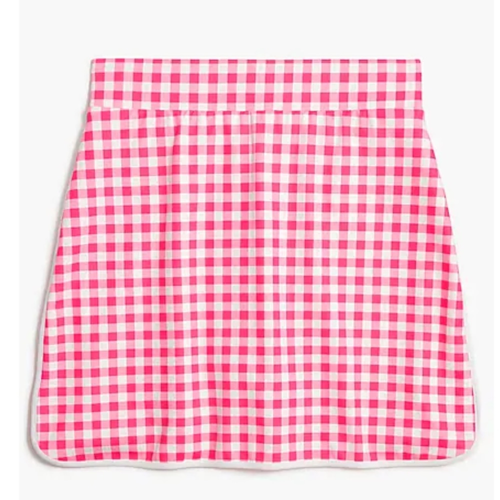 JCrew Pink Gingham Skort